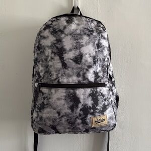 Hollister Black and Gray Tie Dye Backpack